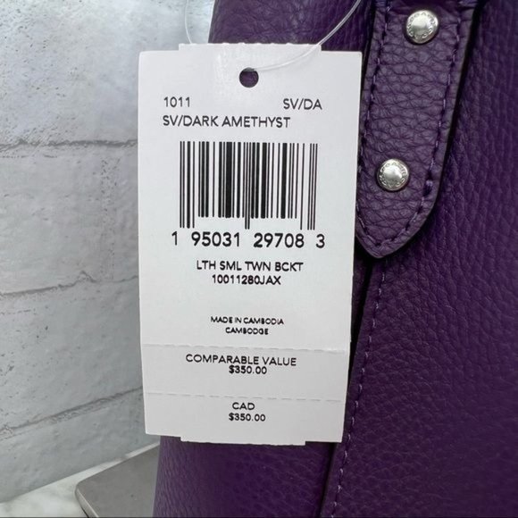 ❗️Sold❗️Coach Purple Small Town Bucket Bag Crossbody Shoulder Bag & Snap Wallet - Picture 10 of 16